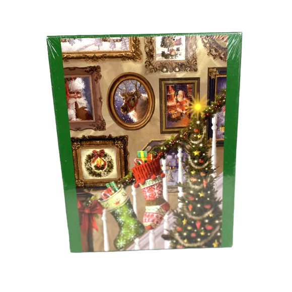 1000 Piece Christmas Puzzle Christmas Party Santa Reindeer Stockings Oversized - Picture 1 of 6